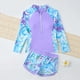 thumbnail image 1 of Traje de baño de 2 piezas para mujer, trajes de baño para mujer, conjunto unisex de manga larga con espalda dividida y estampado para surf, buceo, vacaciones en la playa y protección solar. Traje de b, 1 of 9