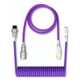 thumbnail image 1 of Kuymtek Teclado Conector Aviación Cable Tipo C en Espiral (púrpura), 1 of 8