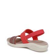 Bzees for LifeStride Women's Cali Strappy Sandal Coral Beach Multi 7.5M