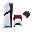 thumbnail image 1 of PlayStation 5 Pro 4TB SSD Digital Console with Two Controllers, White and Volcanic Red DualSense and Mytrix Hard Shell Protective Controller Case - Flagship PS5 Pro Console, 1 of 9