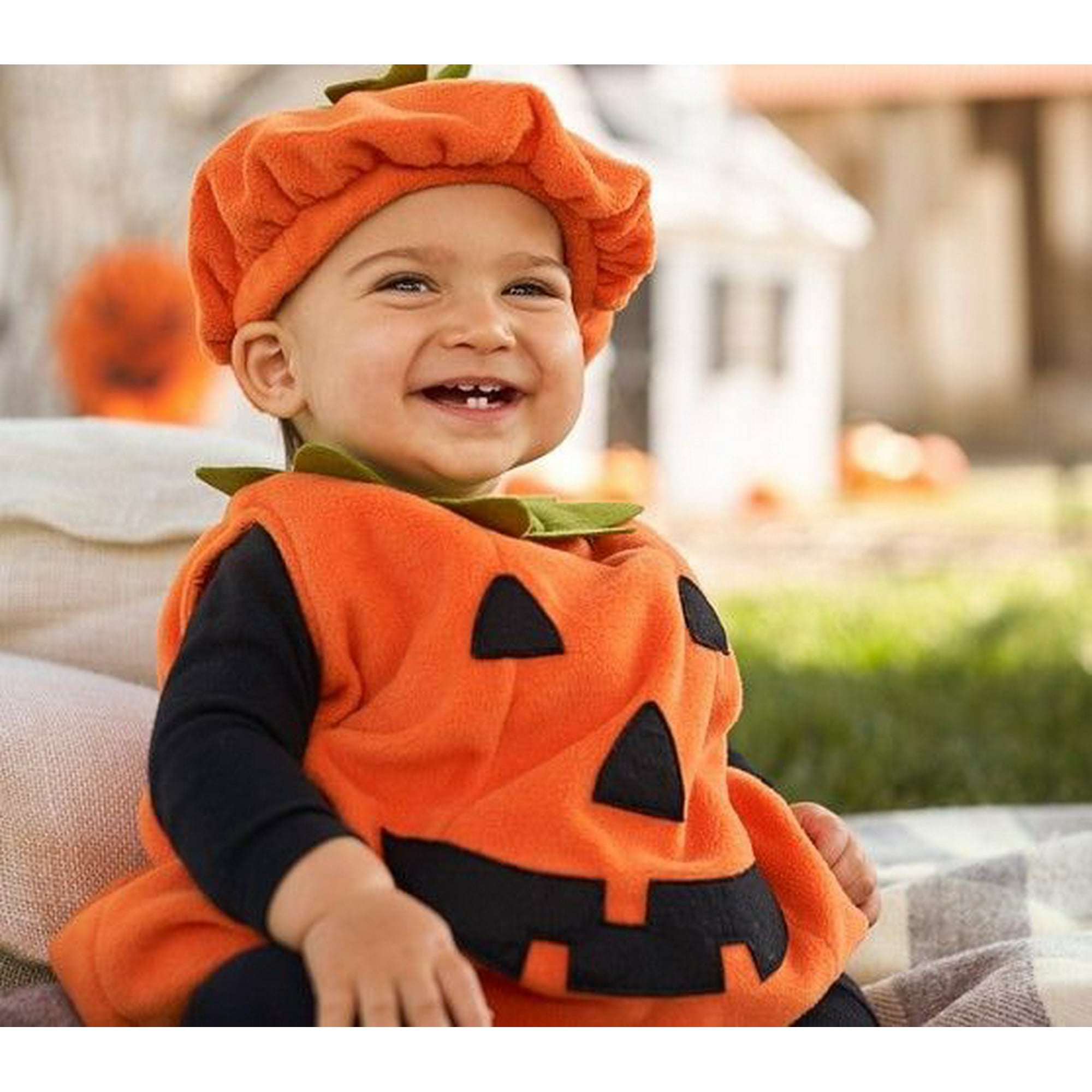 Pudcoco Baby Toddler Halloween Costume Children Kids Ghost Pumpkin Fancy Dress Outfit Orange