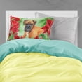 thumbnail image 2 of German Boxer Poinsettas Fabric Standard Pillowcase, 2 of 2