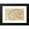 thumbnail image 2 of Antoine-Louis Barye 14x11 Black Modern Framed Museum Art Print Titled - Bear Crouching (19th Century), 2 of 5