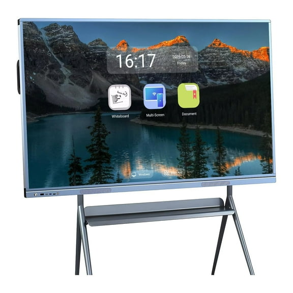 BELNET Smart Board 55'' 4K UHD Interactive Whiteboard, All in One Smartboard for Office, Digital Smart Whiteboard Built in Dual System for Classroom