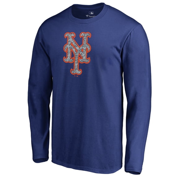Men's Royal New York Mets Static Logo Long Sleeve T-Shirt