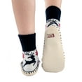 thumbnail image 3 of LazyOne Knitted Slippers, Cozy Slipper Socks for Winter, Unisex (Reindeer Fair Isle, L/XL), 3 of 7