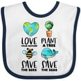 thumbnail image 3 of Inktastic Earth Day Plant a Tree Save the Bees Save the Seas Love Your Mother Earth Boys or Girls Baby Bib, 3 of 4
