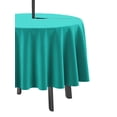 thumbnail image 3 of Vargottam Indoor/Outdoor Round Tablecloth 58 Inch Round Tablecloth with Umbrella , Waterproof Zippered Patio Table Cloths, Spring/Summer Table Covers forCircular Table/BBQs/Picnic-Turquoise Green, 3 of 7