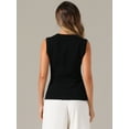 thumbnail image 3 of DARING DIVA Women's Sweater Vest Button Ribbed Knitted Tank Top XL Black, 3 of 6