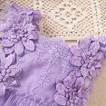 thumbnail image 5 of Baby Onesies Girl Baby Girl Lace Romper Dress Floral Lace Outfits Summer Toddler Clothes Jumpsuit with Headband, 5 of 6