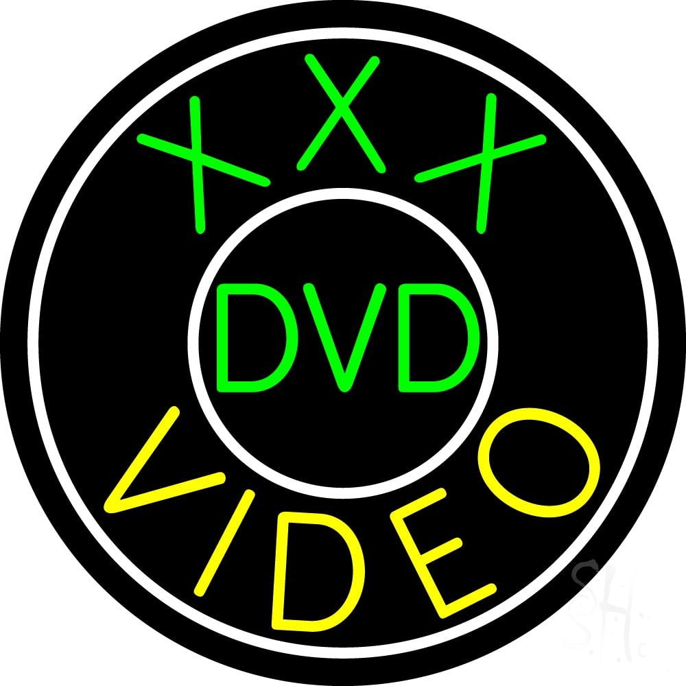 Green Xxx Dvd Yellow Video LED Neon Sign 18 X 18 - inches Black Square Cut  Acrylic Backing, with Dimmer - Premium built indoor Sign for Storefront. -  Walmart.com