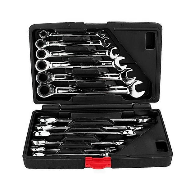 12PCS Dual-Purpose Ratchet Wrench Fixed Wrench Hand Tool Set 72 Teeth 12-Piece Ratchet Wrench Combin