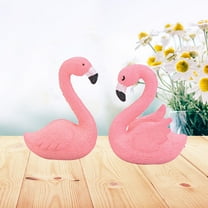 WHAMVOX Pink Flamingo Miniature Decor for Home DIY Craft Fairy Garden Adornment 2 Pieces