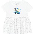 thumbnail image 3 of Inktastic Happy 1st Birthday Blue Racing Car Girls Baby Dress, 3 of 5