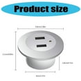 thumbnail image 3 of Embedded Desktop USB Charging Adapter Extension Cord Mobile Table Sofa Fast Charging Cable Connector for Home Office, 3 of 9