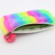 thumbnail image 3 of Estuche para lápices de arcoíris, bolsa de almacenamiento de papelería de gran capacidad, bolsa de cosméticos láser con bola de peluche de moda para mujeres y niñas, 3 of 4