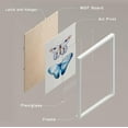 thumbnail image 4 of PixonSign 4 PCS Adhesive Canvas Posters Colorful Butterfly Boho Gril's Room Minimalist Framed Wall Art Modern Prints Fine Wall Décor Classic Artwork for Living Room, Bedroom -12"x16" White, 4 of 5