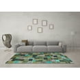 thumbnail image 3 of Ahgly Company Indoor Rectangle Abstract Light Blue Modern Area Rugs, 5' x 8', 3 of 4
