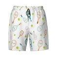 thumbnail image 4 of Lsque Mens Swim Trunks Cute Tennis Rackets Pattern - Bathing Suit Compression Liner - Beach Swim Shorts Swimwear - (S-3XL) - Stretch Quick Dry -XX-Large, 4 of 9