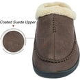 thumbnail image 7 of Needbo Men's Moccasin Slippers Fleece Fuzzy Lined House Shoes with Memory Foam Non-slip Rubber Sole, Coffee Size 6-7, 7 of 7