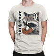 thumbnail image 2 of Ukiyo Block Print Trash Panda Men's Off-White T-shirt, 2 of 3