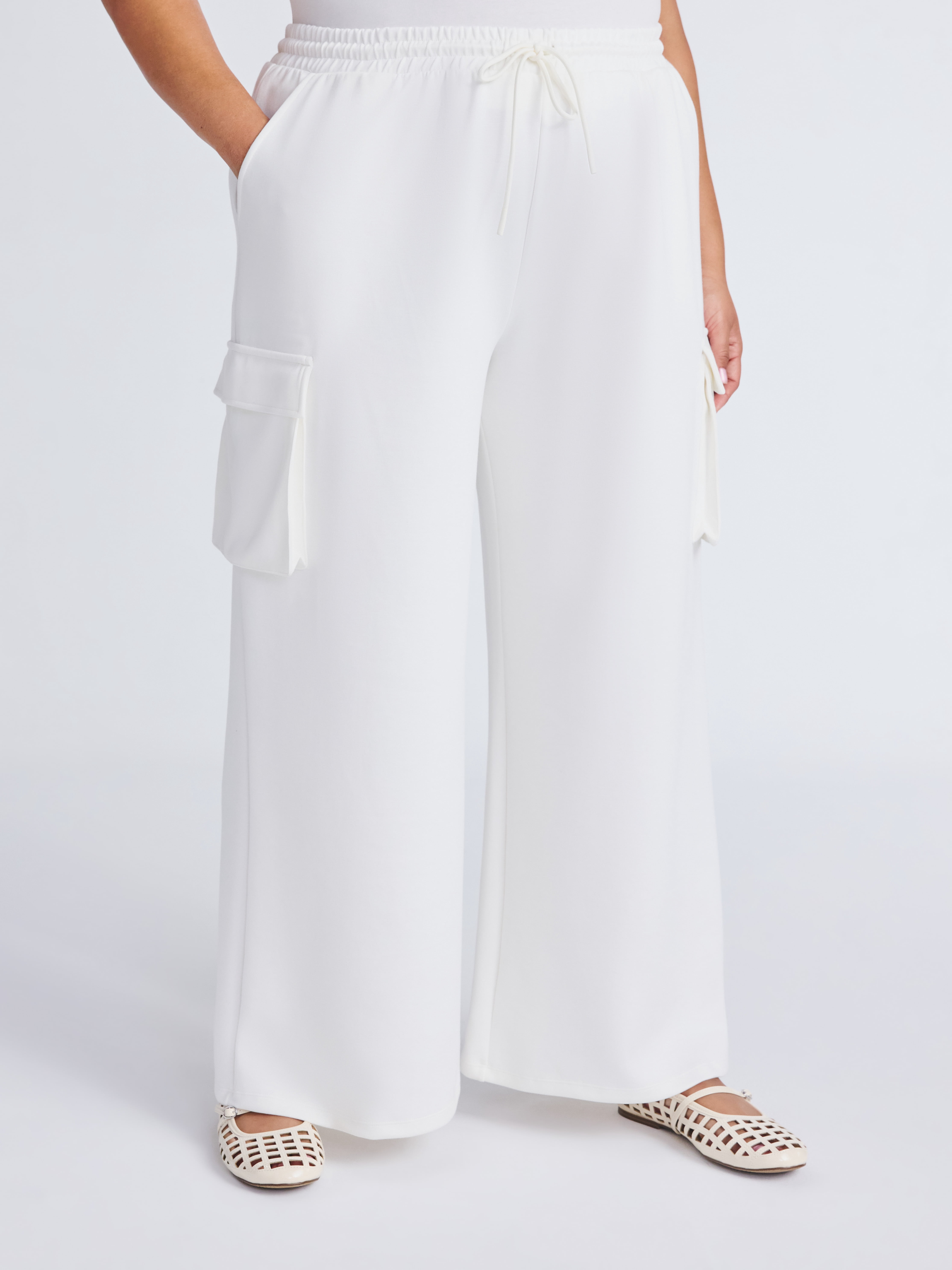 Scoop Women's and Women's Plus New Scubaknit Cargo Pants, Sizes XS-4X