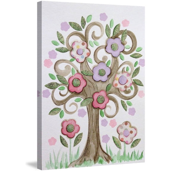 Marmont Hill "Collage Tree" by Reesa Qualia Painting Print on Wrapped Canvas