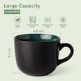 thumbnail image 7 of AmorArc 24 oz Soup Mugs with Handles, Jumbo Ceramic Bowls Mugs Set with handles for Coffee Cereal Cappuccino Snacks, Microwave&Dishwasher safe Soup Cups for Meal-Green, 7 of 7