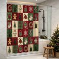 thumbnail image 4 of Christmas Shower Curtain Set, 70.9 x 59.1 Inch Waterproof Fabric Curtain with Hooks for Holiday Bathroom Decor and Home Bath Accessories A, 4 of 6