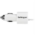 thumbnail image 3 of StarTech.com White Dual Port Car Charger with Micro USB Cable and USB 2.0 Port - High Power (21 Watt / 4.2 Amp), 3 of 8