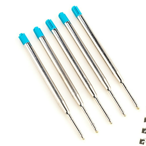 Becaristey 100pcs 1.0mm Ballpoint Pen Refills Portable Pens Core Office Supplies Blue