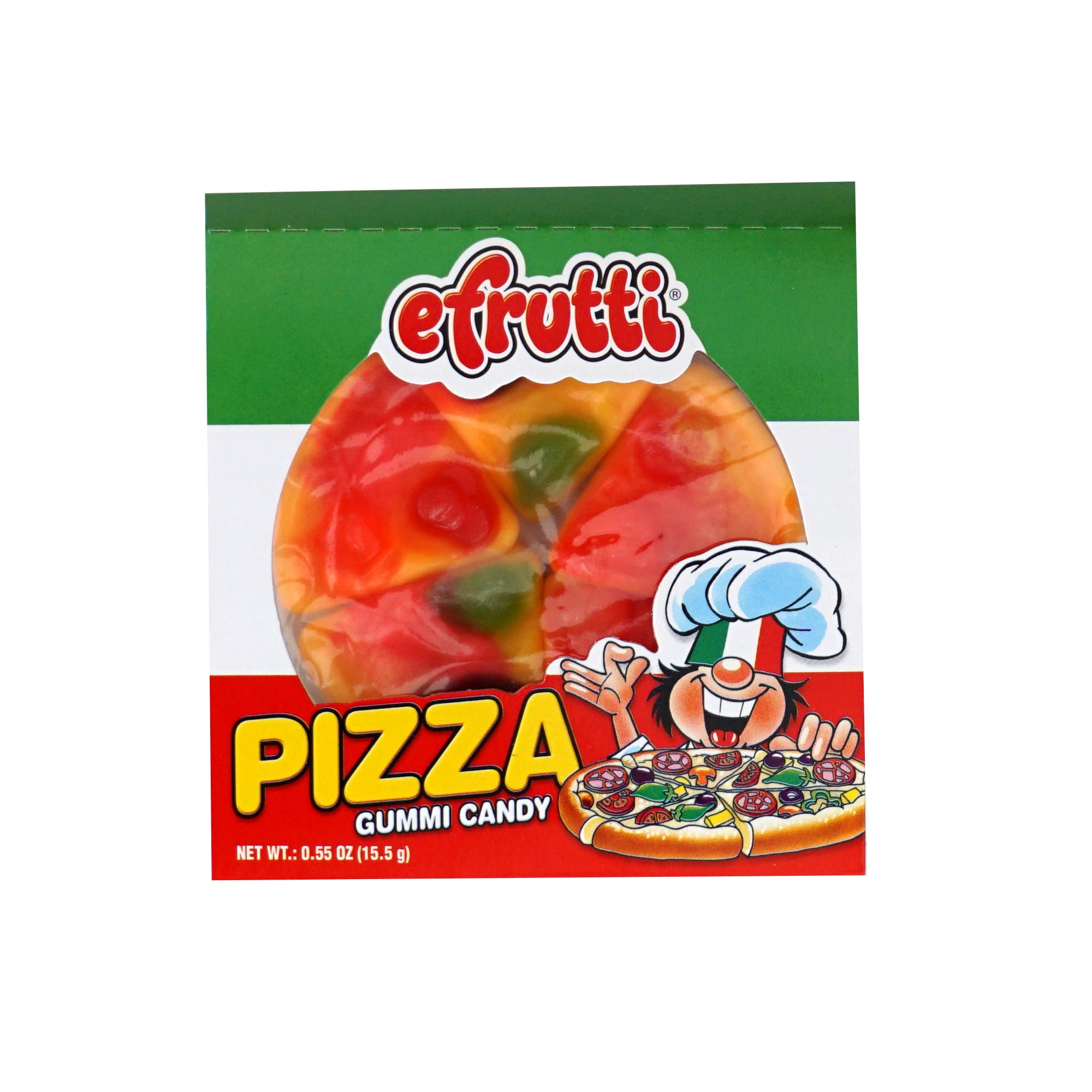 efrutti Gummi Pizza, 48 Pieces Display Box, Individual Wrapped Pizza Gummy Candy