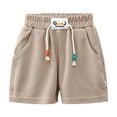 thumbnail image 1 of RIJOPUTY Shorts Garçon Taille 7 Shorts Athlétiques pour Garçons Shorts Rouges Shorts de Vélo avec Poches Vêtements Bébé Garçon 3 Mois Garçon de 8 Ans Vêtements Garçon Taille 4, Kaki 7-8 Ans, 1 of 9