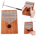 thumbnail image 4 of GECKO K17M Kalimba pulgar madera de caoba 17 teclas pegatina de sonido Tuning Hammer bolsa de almacenamiento, 4 of 12