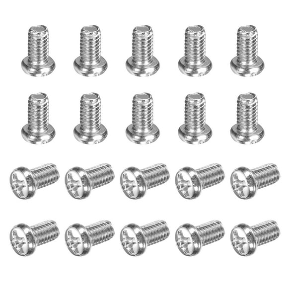 Uxcell M3.5x6-0.6mm Pan Head Machine Screws, Phillips Drive for Computers, 100 Pcs