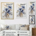 thumbnail image 4 of Designart "Exquisite Violets In Blue And Gold Hues IV" Violets Floater Framed Wall Art Prints, 4 of 5
