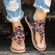 thumbnail image 1 of Bmisegm Women Summer Independence Day Zipper Shoes Beach Open Toe Breathable Sandals Womens Sandals Summer Black 8.5, 1 of 5