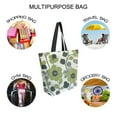 thumbnail image 7 of FORMRS Womens Canvas Tote Bag with Zipper Inner Pocket Shoulder Handbag, Retro Flower Print, 7 of 7