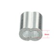 thumbnail image 4 of 8mm 5/16 pulgadas Cable Alambre Cuerda Mangas de Aluminio Clip Crimpado Bucle 10pcs, 4 of 5