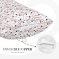 thumbnail image 3 of Daiia Cute Rabbit Bedding Waterproof Pillow Protector Zippered Queen – Bed Bug Proof Pillow Encasement-16"x24", 3 of 6