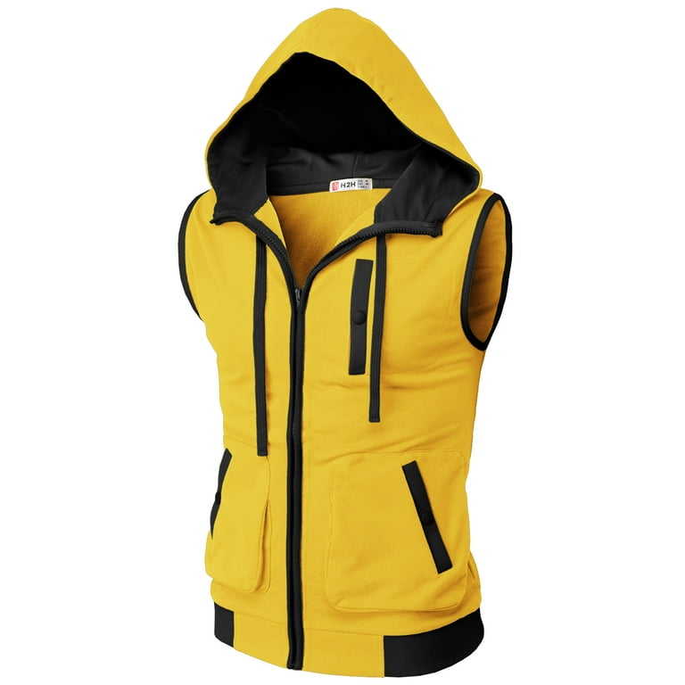 H2H Mens Casual Lightweight Sleeveless Zip-up Vest Tank