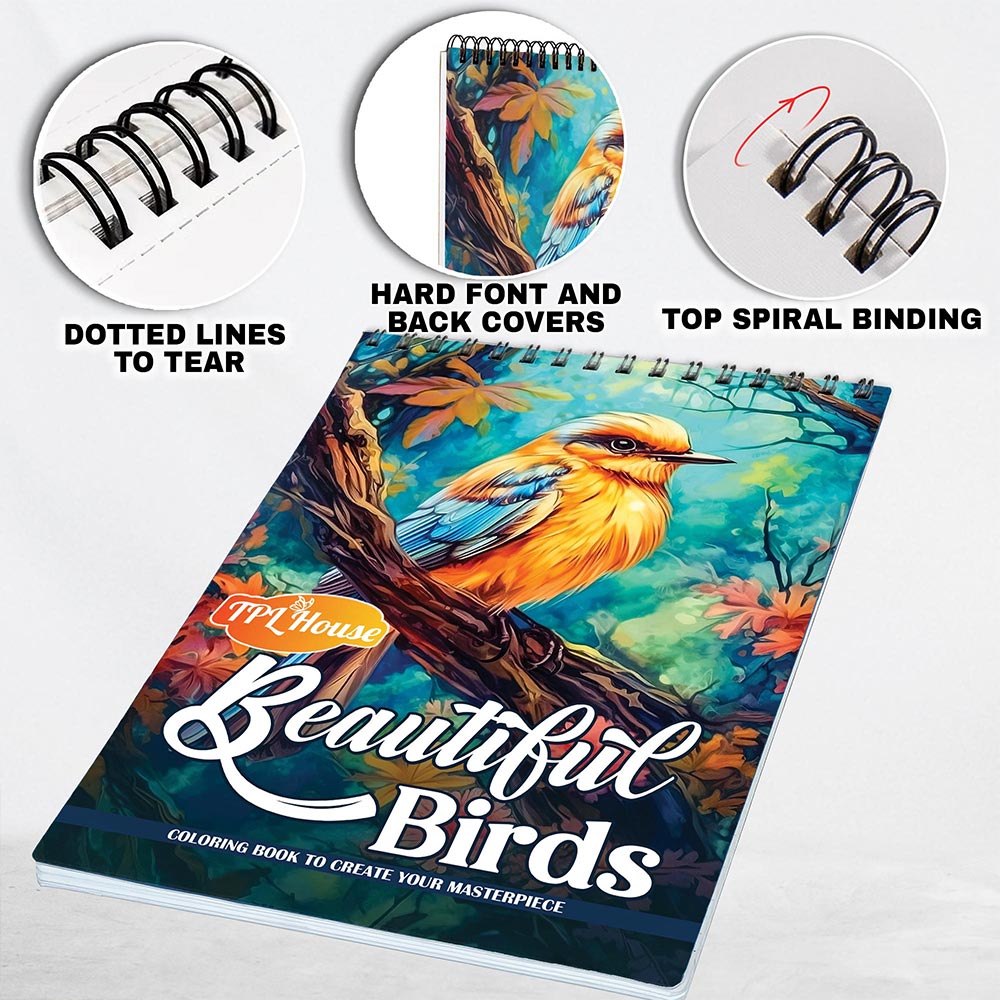 LBKHOUSE Winter Landscapes Coloring Book Spiral Bound for Adults, Premium Cover