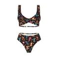 thumbnail image 4 of Rocae Cute Animals for Bikini Set for Women Two Piece Sexy High Swimsuits Split Crossover Bikini X-Large, 4 of 9