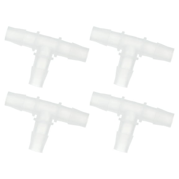 1/2" Hose Barb Fitting, 4 Pcs T Shaped 3 Way Plastic Equal Barbed Fitting