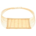 thumbnail image 4 of FRCOLOR Flat Wicker Basket with Handle Willow Serving Basket Bread Basket Fruit Holder Basket Mini Candy Basket Wicker Flower Basket for Garden Yard Party Decoration, 4 of 7