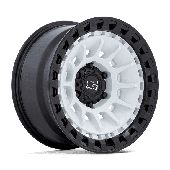 Black Rhino Cast Aluminum Wheel BR009 17x8.5 5x5.0 WHT M-BLK -10mm, BR009WM17855010N