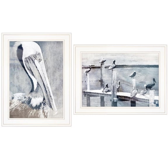 Pelican Party By Bluebird Barn Printed Wall Art Wood Multi-Color