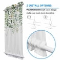 thumbnail image 3 of Sage Green Eucalyptus Leaves Door Curtains for Door Window, French Sidelight Front Back Door Curtains With Tieback, Summer Weeping Floral Botanical Kitchen Rod Pocket Drapes Panel, 25"x40", 3 of 5