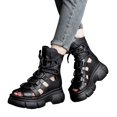 thumbnail image 3 of asddcavvf Spring New Hollow Out Roman Sandals Thick Sole Versatile Fish Mouth Sandals For Women, 3 of 9