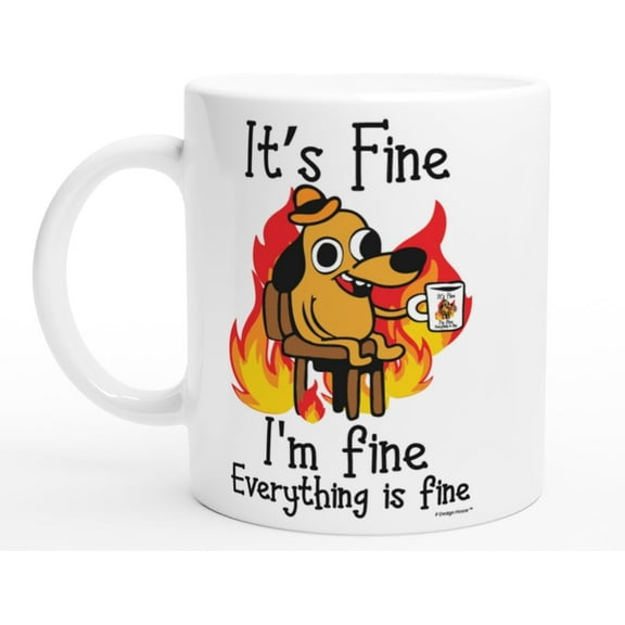 It's Fine Coffee Mug – Funny Gift for Men and Women, Humorous Ceramic Cup